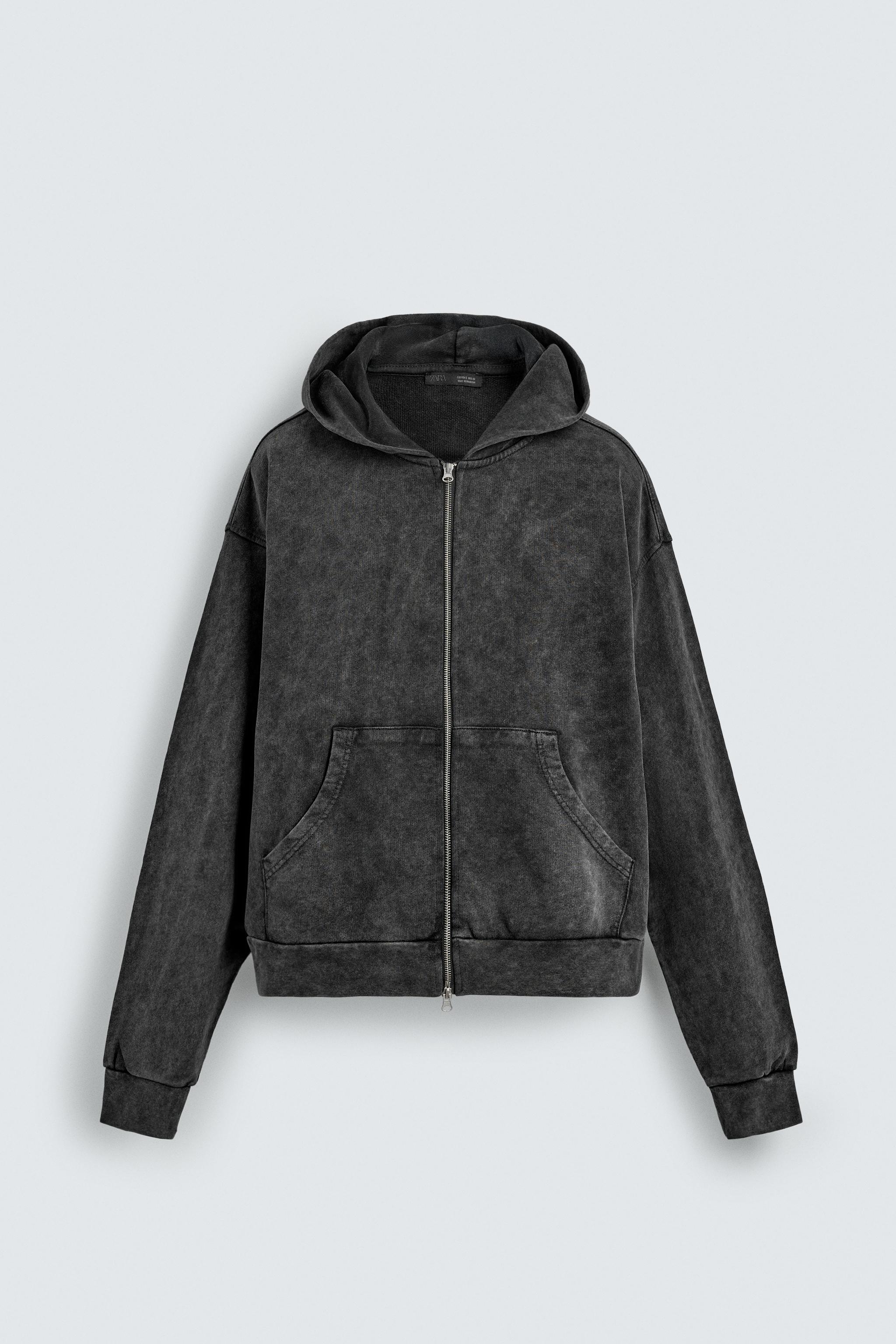 SWEAT DÉLAVÉ ZIPPÉ À CAPUCHE
